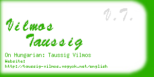 vilmos taussig business card